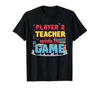 Game Over Back to School: Teacher Entered The Game T-Shirt, Men, Black, 5XL