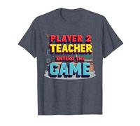 Game Over Back to School: Teacher Entered The Game T-Shirt, Men, Heather Blue, M