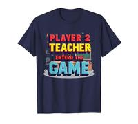 Game Over Back to School: Teacher Entered The Game T-Shirt, Men, Navy, 3XL