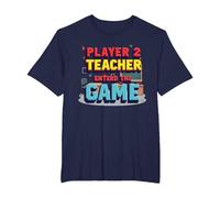 Game Over Back to School: Teacher Entered The Game T-Shirt, Men's Big and Tall, Navy, 2X Tall