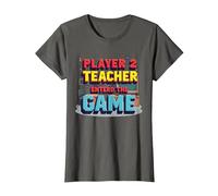 Game Over Back to School: Teacher Entered The Game T-Shirt, Women, Asphalt, L