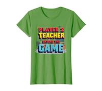 Game Over Back to School: Teacher Entered The Game T-Shirt, Women, Grass, L