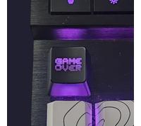 Game Over Backlit Keycap Set - Custom kecaps for Cherry MX Mechanical Keyboard, SA Profile, R4 Keycaps, Translucent Backlight, PC Gaming Gifts, Personalized Keycap (GAME OVER / Escape Key)