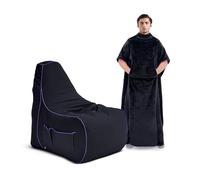 Game Over Gaming Blanket & Bean Bag | Stay Warm & Comfortable While Gaming | Wearable Fleece Blanket with Arm Slots | Ergonomic Gaming Bean Bag | Ultimate Gamer Setup (Dragon Skin)