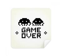 Game Over Little Monster Pixel Glasses Cleaning Cloth Phone Screen Cleaner Suede Fabric 2pcs