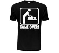 Game Over New Baby Dad Daddy New Parent Mens Funny Birthday Gift Unisex Medium Black