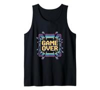 Game Over Retro Arcade Pixel 8 Bit Gamer Meme Tank Top