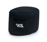 Game Over Video Gaming Bean Bag Foot Stool | Indoor Living Room Leg Rest | Side Pockets for Controllers | Ergonomic Design for the Dedicated Gamer (Soul Reaper)