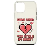 Game Over You Stole My Heart Pixel Gamer Case for iPhone 12/12 Pro