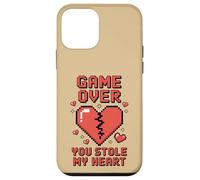 Game Over You Stole My Heart Pixel Gamer Case for iPhone 12 mini