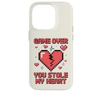 Game Over You Stole My Heart Pixel Gamer Case for iPhone 14 Pro