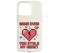 Game Over You Stole My Heart Pixel Gamer Case for iPhone 15 Pro Max
