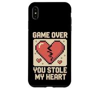 Game Over You Stole My Heart Pixel Gamer Case for iPhone XS Max