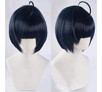 Game P5 Persona 5 Takemi Tae Short Mixed Blue Wig Heat Resistant Hair Cosplay Costume Wigs + Free Wig Cap
