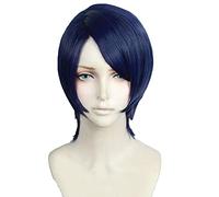 Game P5 Persona 5 Yusuke Kitagawa Yuusuke Short Blue Mixed Heat Resistant Hair Cosplay Costume Wig + Wig Cap