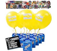 Game Party Military Supply Loot Drop Box - 24 Pack. Decoration and Gift Bags, Gaming Themed Birthday Activities and Party Supplies