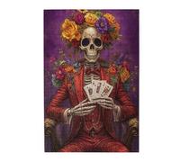 Game Performer,Skeleton,500 Piece Fantasy Art Wooden Jigsaw Puzzle,Highly Entertaining Game for Adults,Exercise Patience and Hands-On Skills,Gift for Family and Friends