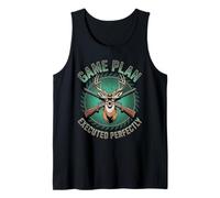 Game Plan Executed Perfectly Deer Hunter Buck Rifle Tank Top