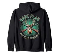 Game Plan Executed Perfectly Deer Hunter Buck Rifle Zip Hoodie