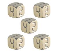 Game Playings Rounded Block Math Teaching Educational Toy Dices Small Colorful Alloys Six Sided Dices Cubes With Number Entertainment