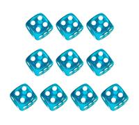 Game Playings Square Block Math Teaching Educational Toy Dices Small Colorful Acrylic Six Sided Dices Cubes with Dots Rounds Corner Dices Set Small Colorful Dices Cubes with Number Dots Playings Block