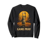 Game Pray Jesus Funny Gamer Meme Retro Video Game Humor Sweatshirt