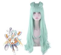 Game Princess Connect! Re Dive Miyako Cosplay Wigs Light Green Long Heat Resistant Synthetic Hair Anime Costume Wig + Wig Cap PL-251