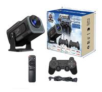 Game Projector HY320 Pro HiFi 2IN1 Professional Chip Android Projector With 2 Wireless Game Controllers 20000+ Games