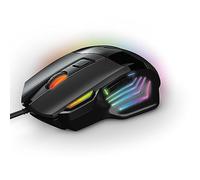 GAME PUNK Pro Series Optical Wired Gaming Mouse | RGB Mouse Gaming with 7 Buttons, Finger Rests, Double Click Integration| Up to 3600 DPI Desktop Clicker | Works with Laptop, PS5, Xbox Series X/S