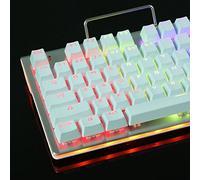Game Really Mechanical keyboard Green axis 104 Key to Plug The Shaft Metal Backlit Computer Cable,White,520 * 230 * 65mm