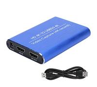 Game Recording Live Streaming Box, USB3.0 Video Capture Card, 4K 1080P 60FPS HDMI Recorder with MIC Input, Plug and Play for Linux OS X, Aluminum Alloy Heat Dissipation