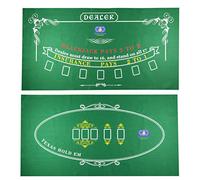 Game Room Heroes Tabletop Casino Felt Layout for Texas Holdem Poker and Blackjack - Premium Professional Grade Blackjack and Poker Mat for, Theme Party, Poker Night, Fundraisers & Gatherings