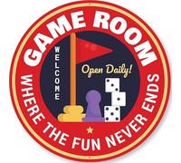 Game Room Where The Fun Never Ends Metal Sign