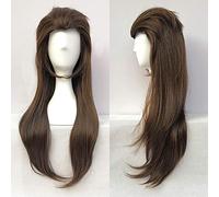 Game Sallyface Larry 65cm Long Brown Mixed Heat Resistant Hair Cosplay Costume Wig + Free Wig Cap
