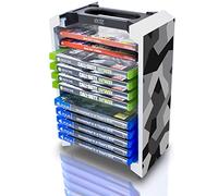 Game Storage Tower - Camo Universal Games Storage Tower - Stores 12 Game or Blu-Ray Disks - Game Tower Rack for PS4, PS5, Xbox One, Xbox Series X/S, Switch Games and Blu-Ray Cases