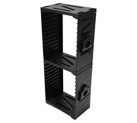 Game Storage Tower for NintendoSwitch PS5 PS4 XboxOne Game Holder Game Storage Organizer, Up to 24 CD Discs 4 Controllers 2 Headset Dual Layer Video Game Controller Storage Stand
