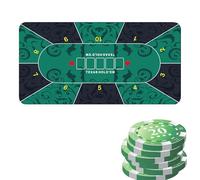 Game Table Cover, Poker Table Cover, Large Game Mat 120x60cm, Non Slip Poker Table Mat, Card Table Covers for Poker Party, Fundraising, etc