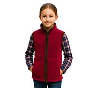 Game Technical Apparel Kids Chilton Country Fleece Gilet Winter Warm Waistcoat with Contrast Piping Bodywarmer (Forest Green, 2_years) (Rose, 5_years)