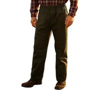Game Technical Apparel Men’s Wax Over Trousers - Water Repellent, Wax Cotton, Elasticated Waist, Adjustable Fit - Made in UK - Compatible with Game Wax Jackets Green