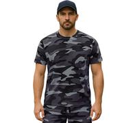 Game Technical Apparel Mens Camouflage Short Sleeve Crew Neck Camo T-Shirt Army Hunting Fishing Outdoor Sports Casual Double Stitch Detail 200gsm Regular Fit Reinforced Neck