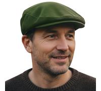 Game Technical Apparel Mens Olive Green Moleskin Flat Cap (S - 57cm)