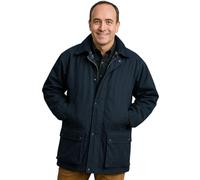 Mens Premium British Unpadded Wax Rain Jacket/Coat by Game Navy