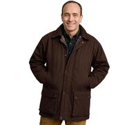 Mens Premium British Unpadded Wax Rain Jacket/Coat by Game Brown