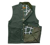 Game Technical Apparel Mens Wax Quilted Waistcoat Outdoor Bodywarmer Gilet Olive