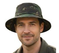 Game Technical Apparel Safari Boonie Bush Waxed Cotton Bucket Sun Hat (S - 57cm, Camouflage)