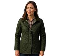Game Technical Apparel Women’s Wax Quilted Jacket - Argyle Diamond Padded Coat, Corduroy Collar, Heritage Lining, Made in UK Olive X-Large