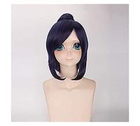 Game Touken Ranbu Online Wigs Yamatonokami Yasusada Fudou Yukimitsu Wig Cosplay Costume Purple Short Synthetic Hair+Wig Cap