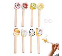 Game Tube Balls - Pack of 8 Breathing Training, Physics Float, Educational Lung Capacity | Classic End Party for Birthday Christmas New Year Meetings