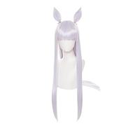 Game Uma Musume Pretty Derby Gold Ship Cosplay Wig Light Long Hair with Ears Heat-resistant Fiber Hair + Wig Cap Girls Women