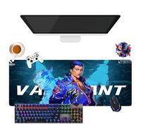 Game Valorant Jett Omen Phoenix Viper Mouse Pad | Gamer Mouse Mat XL | Office, Study & Home Use | Non-Slip Base + Soft Surface (12, 31.5" × 11.8" × 0.12")